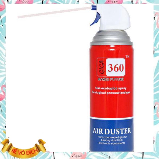 Bình xịt bụi khí nén Air Duster vệ sinh Laptop Máy Tính (Xả Kho) Nước Lau Giga 360.NLG .x