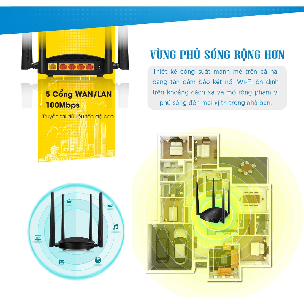 Router Wi-Fi g kép AC1200 – A800R – TOTOLINK | BigBuy360 - bigbuy360.vn