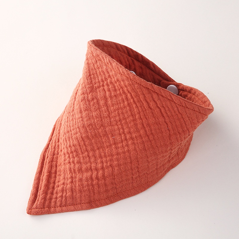 Yếm Ăn cotton Hai Lớp Hình Tam Giác Phong Cách Âu Mỹ Cho Bé