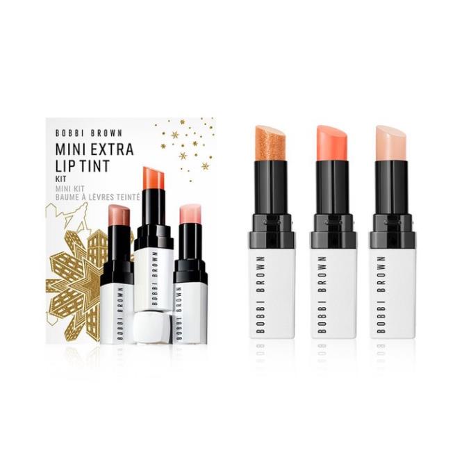 Son Dưỡng mini Bobbi Brown Mini Extra Lip Tint Kit Bare pink/ Bare Nude/ Bare Melon