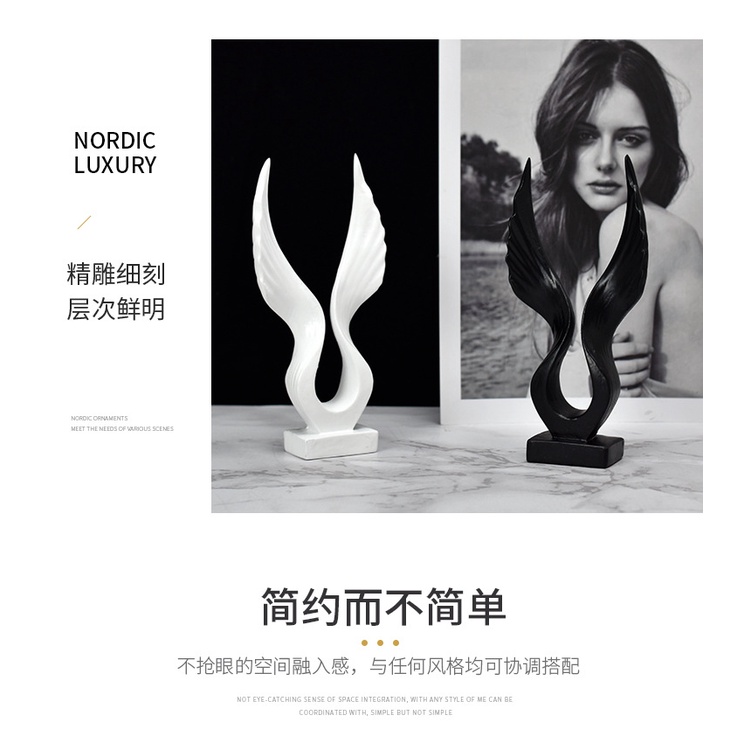 Phụ Kiện Trang Trí Hình Đôi Cánh Phong Cách Bắc Âu Hiện Đại