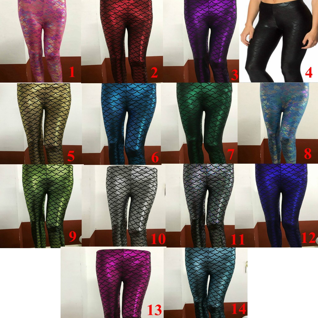 Quần legging lưng cao họa tiết vảy cá cá tính sành điệu | BigBuy360 - bigbuy360.vn