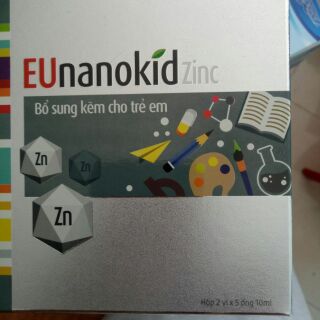 Kẽm dạng ống cho bé. Eunanokid ZinC. Hộp 10 ống