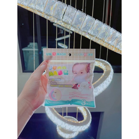 Khẩu trang trẻ em 3D kháng khuẩn UNI MASK - dành cho em bé 6 tháng- 6 tuổi