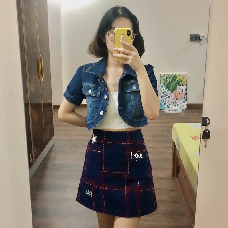 Váy sọc vải bố