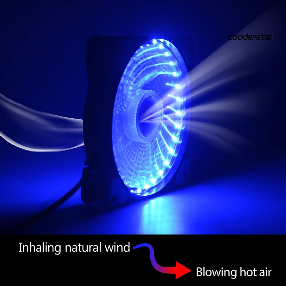 COOD-CO Ultra Mute 12cm 33 LEDs RGB Light Cooling Fan Heatsink for Computer PC Case