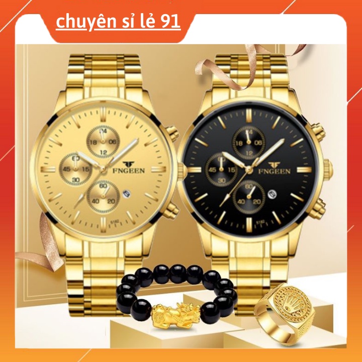 Đồng Hồ Nam FNGEEN Vàng 02 CHỐNG NƯỚC, CHỐNG XƯỚC TUYỆT ĐỐI FULLBOX , BẢO HÀNH 12 THÁNG
