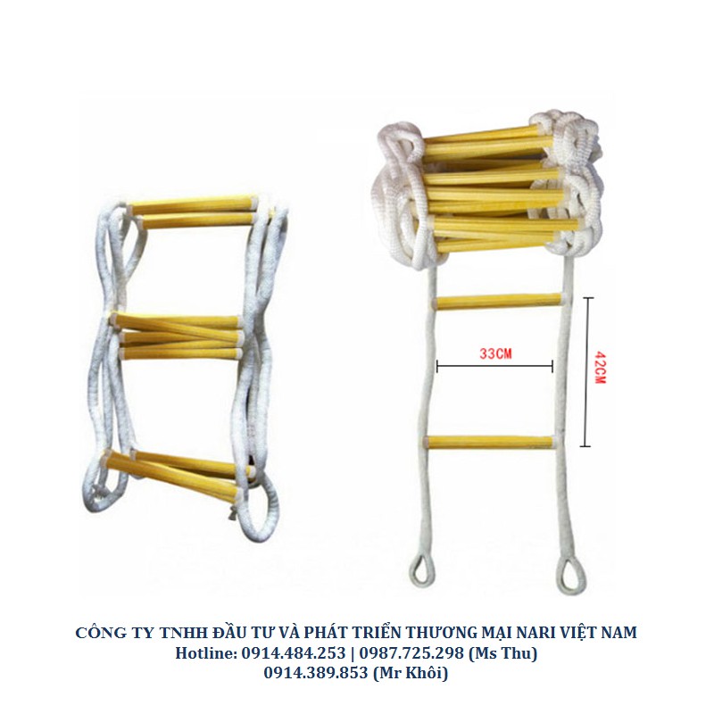 Thang dây cách điện chống cháy 15m dùng trong điện lực, PCCC