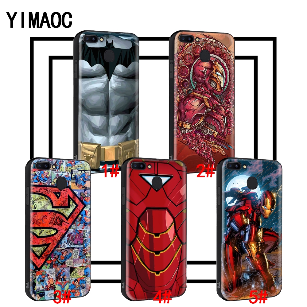 Ốp Điện Thoại Mềm Hình Marvel Captain Iron Man Heroes Cho Oppo A1K A5 A9 2020 Realme 2 A5 3 5 Pro X50 X Lite