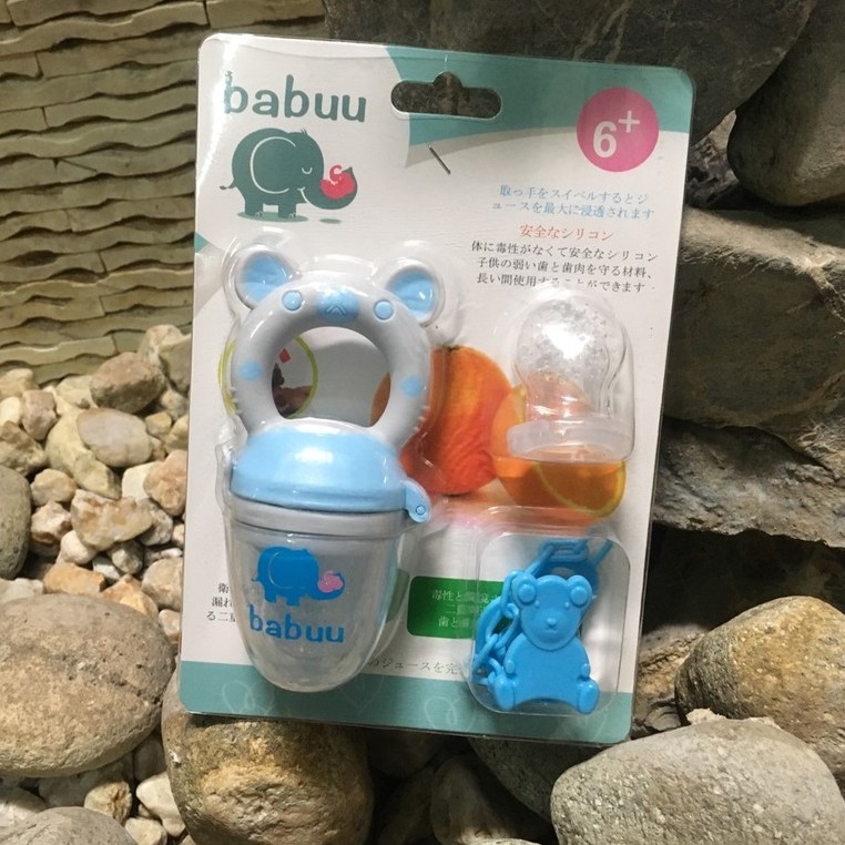 Bộ túi nhai ăn dặm Babuu baby Nhật bản ( tặng thêm 2 núm phụ và 1 dây đeo)