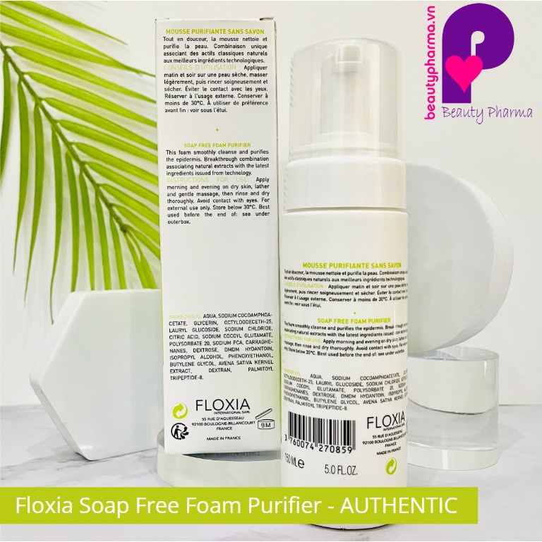 Sữa rửa mặt dành cho da khô, da nhạy cảm FLOXIA SATIVA SOAP FREE FOAM PURIFIER