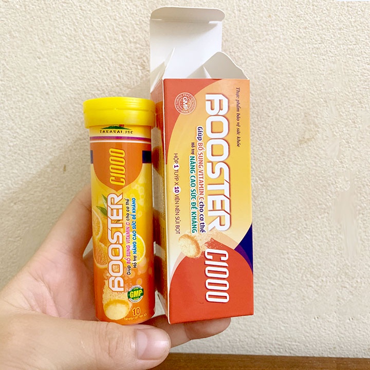 Booster C1000 - Viên sủi Vitamin C 1000mg giúp bổ sung Vitamin C cho cơ thể, hỗ trợ nâng cao sức đề kháng mùa dịch!