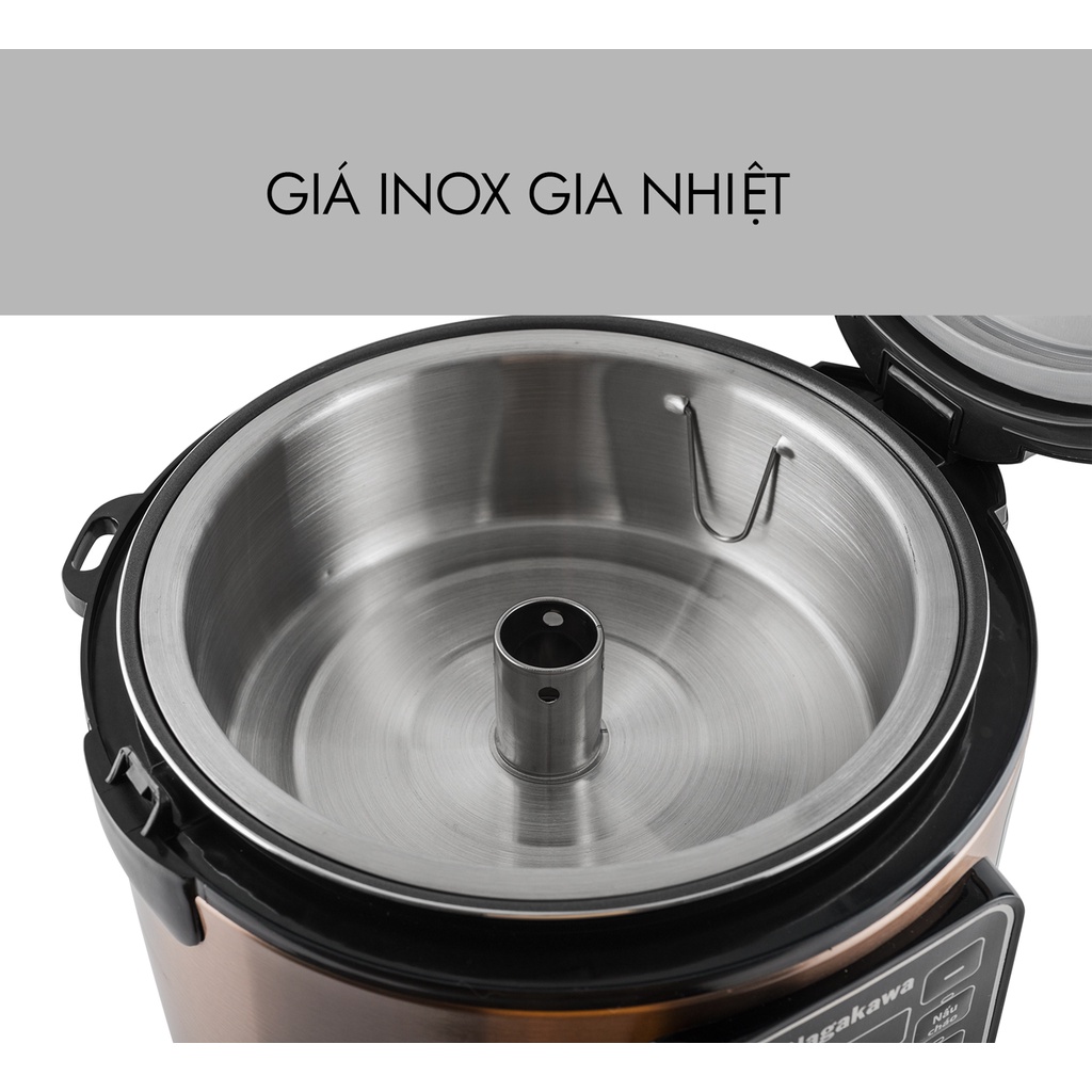 Nồi cơm điện tử giảm tinh bột - 1.8L Nagakawa NAG0120 - bảo hành 12 tháng