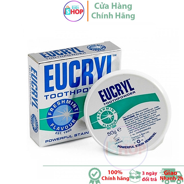 Bột Tẩy Trắng Răng Eucryl Toothpowder Powerful Stain Removal 50g