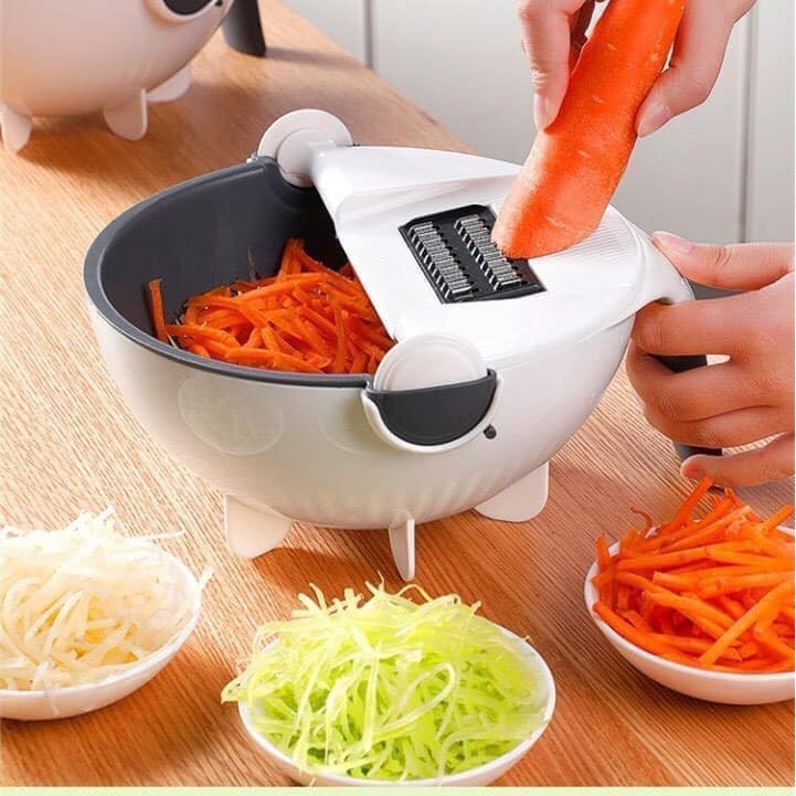 RỔ NẠO HOA QUẢ ĐA NĂNG NHÀ BẾP 7 LƯỠI NẠO KÈM DỤNG CỤ NẠO TIỆN LỢI