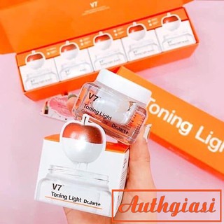 Set 5 hộp kem dưỡng trắng lên tone và tái tạo da V7 Dr.Jart Toning Light Mini Cam 15ml