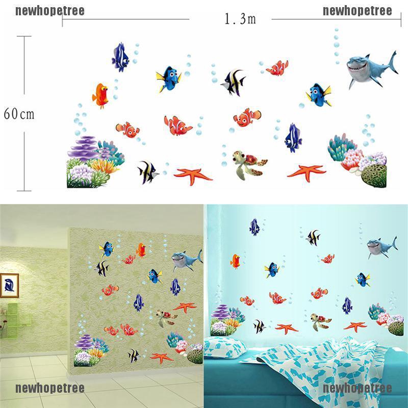 Sticker Dán Tường Nhà Tắm Hình Cá Biển Dễ Thương