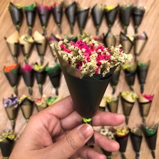 Bó hoa khô mini handmade trang trí, chụp ảnh, gắn lên bánh kem sinh nhật - gửi ngẫu nhiên