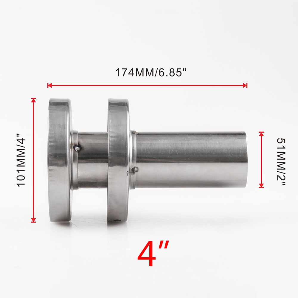 Ống Xả Khí Thải Kép Bằng Inox Chất Lượng Cao 4 Inch / 4.5 Inch Cho Xe Hơi