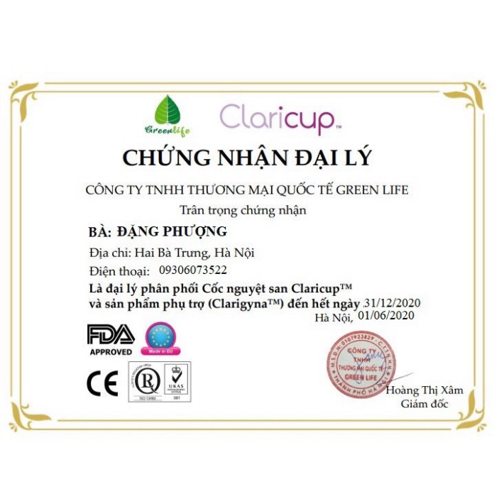 Cốc nguyệt san Claricup + Máy tiệt trùng + cốc tiệt trùng