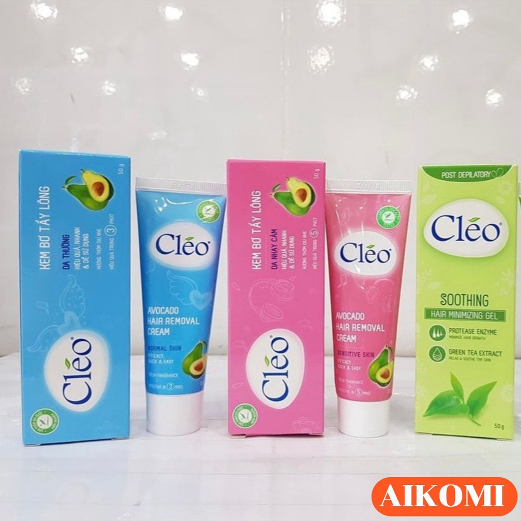 Kem Tẩy Lông Và GEL Mát Da CLEO Cho da thường và da nhạy cảm (50g)