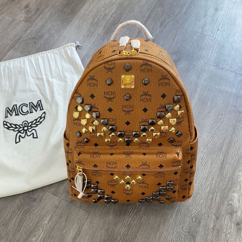 Balo M.C.M brown mini pass 99% bo box