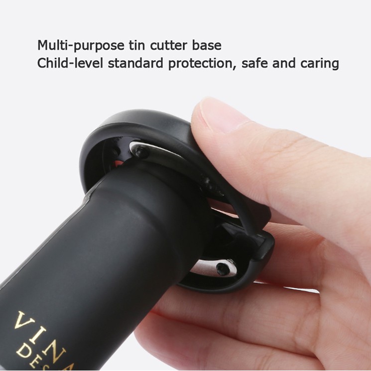 Dụng Cụ Tự Động Mở Nắp Chai Rượu Xiaomi Youpin Circle Joy Samurai 4 Trong 1 Màu Đen Chạy Bằng Điện