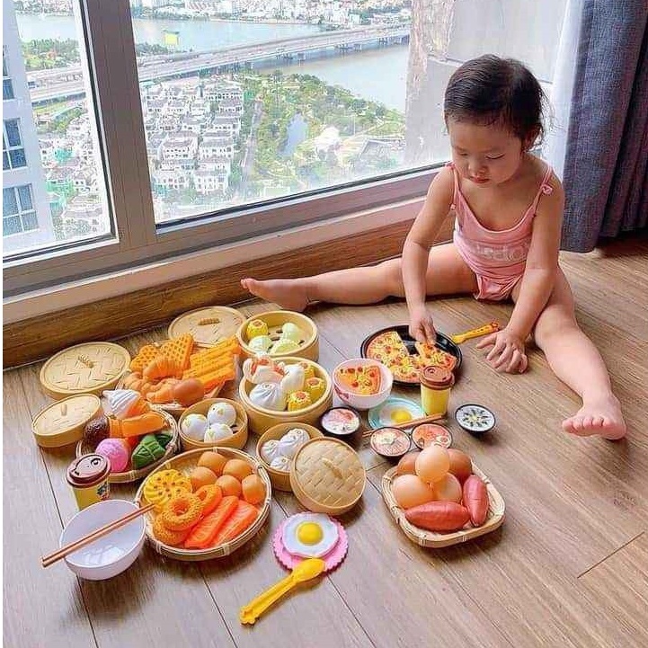Bộ Đồ Chơi Nấu Ăn nhà bếp Các Món Ăn Gồm 88 Món, Sản Phẩm Siêu Ngộ Nghĩnh Siêu CUTE Cho Bé Yêu