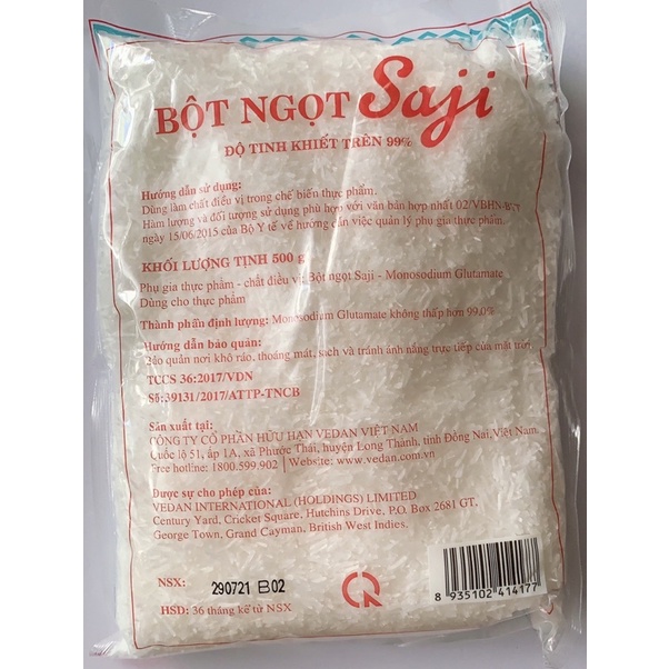 Bột ngọt Sagi 500g