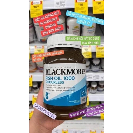 Dầu cá không mùi Blackmores Odourless Fish Oil