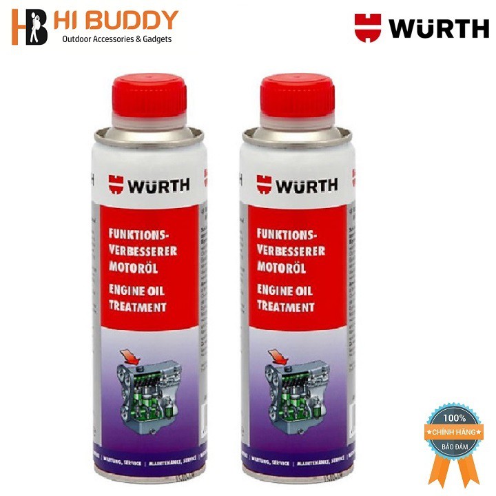 { Nên Thử } Phụ Gia Dầu Nhớt WURTH Engine Oil Treatment 300ml | Chống Đóng Cặn, Khởi Động Êm