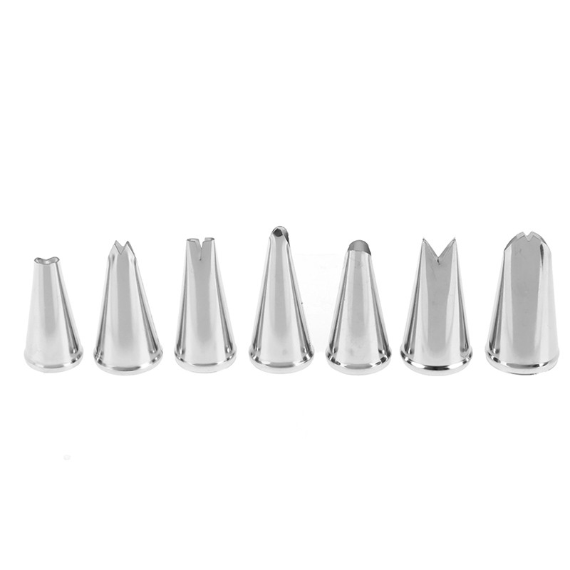 Bộ 7 Đuôi Bắt Bông Kem Trang Trí Bánh Bằng Kim Loại