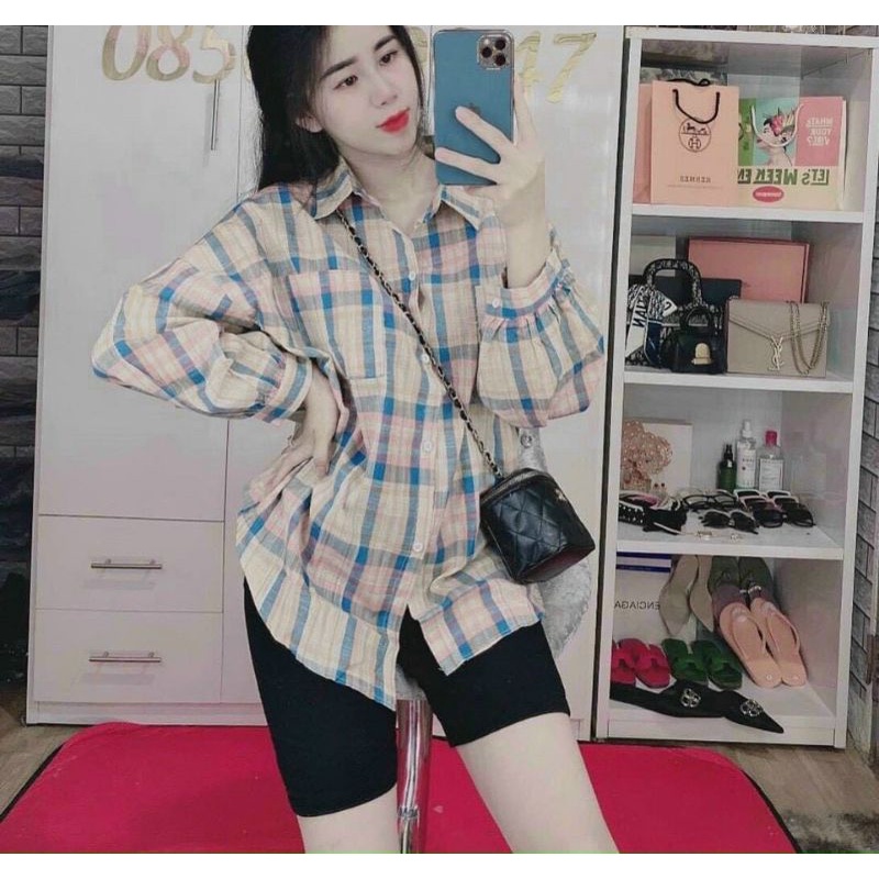ÁO SƠ MI THÊU CHỮ TAY DÀI