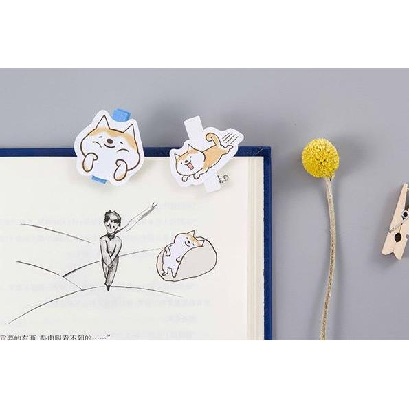 Bộ 45 Sticker Hàn Quốc hình Shiba Inu dễ thương dán trang trí E14