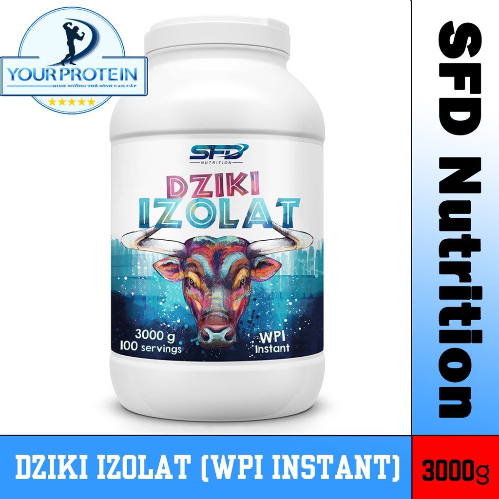 SFD Sữa Tăng Cơ Dziki Izolat - 100% INSTANT Whey Isolate (3kg)