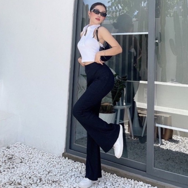 quần ống loe Flare Pants hack dáng nâng mông [Hàng Sẵn] | BigBuy360 - bigbuy360.vn