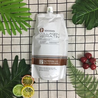 HẤP DẦU COLLAGEN KERATIN EDOCEAN PHỤC HỒI TÓC SIÊU MƯỢT 1000ML