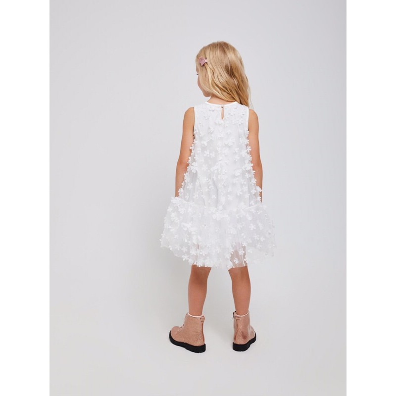 Váy công chúa hoa cúc trắng cho bé gái