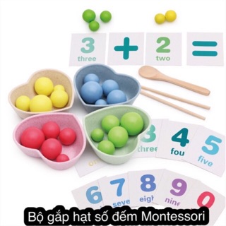 BỘ GẮP HẠT SỐ ĐẾM MONTESSORI