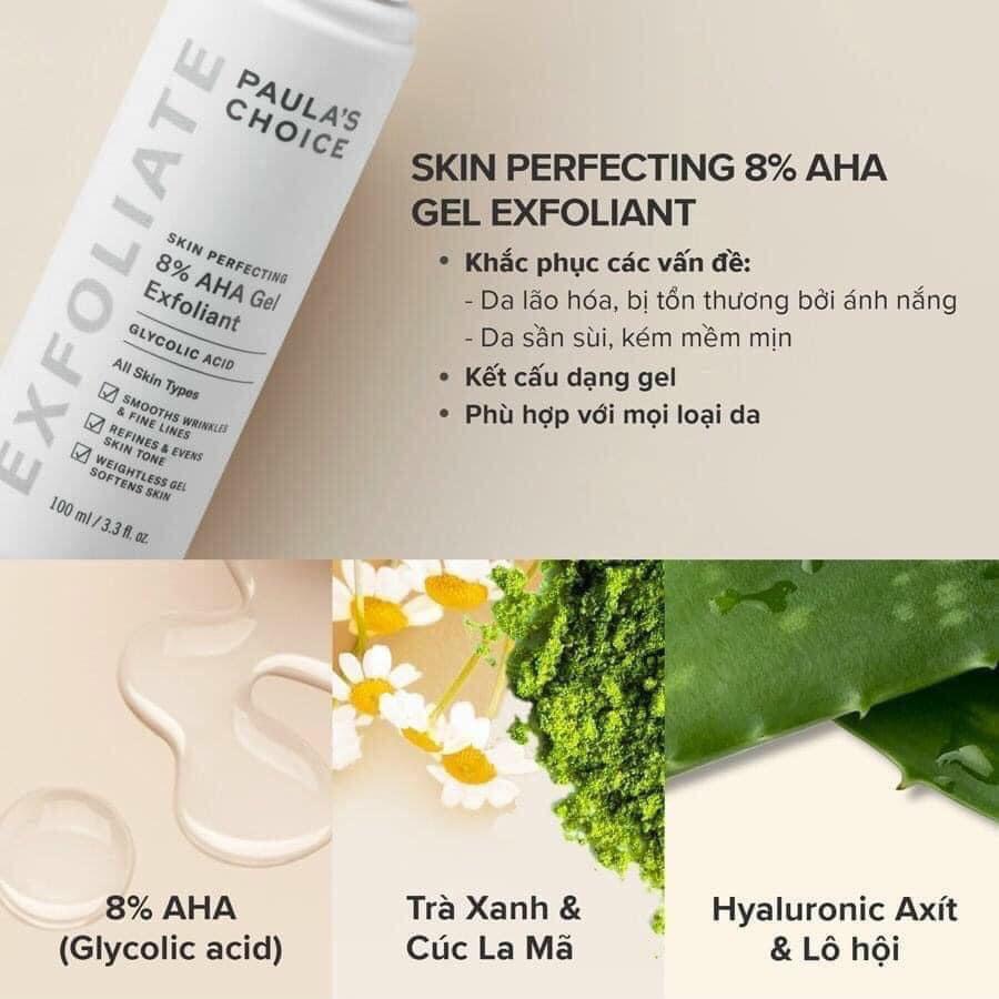 Tẩy tế bào chết - AHA gel 8% Paula's Choice SKIN PERFECTING