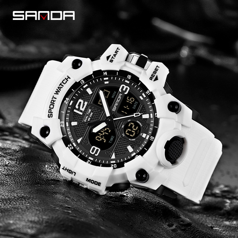 SANDA Thời Trang Không Thấm Nước Đồng Hồ Nam 6030