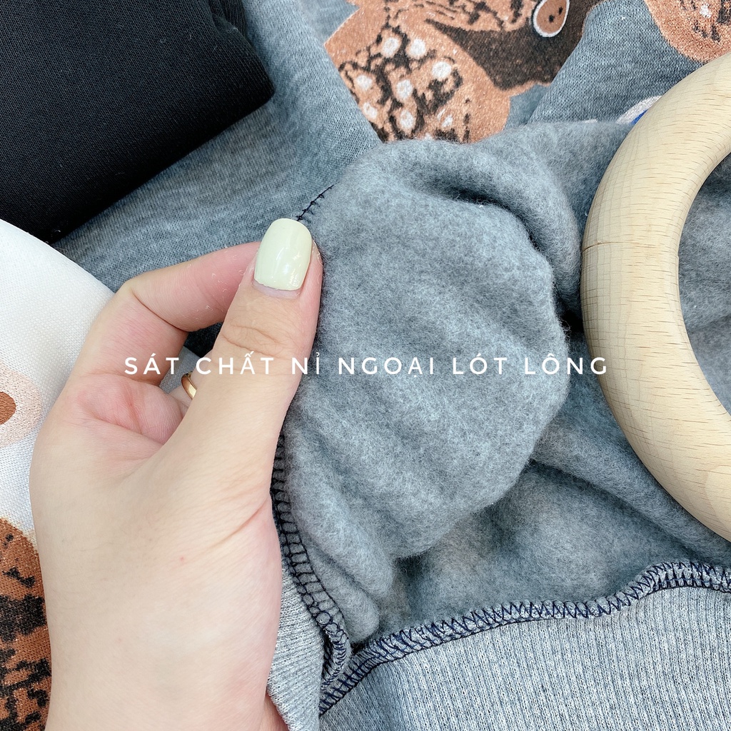 Áo sweater tay phồng, chất áo nỉ dày dặn Holliday Bear (A11) | BigBuy360 - bigbuy360.vn