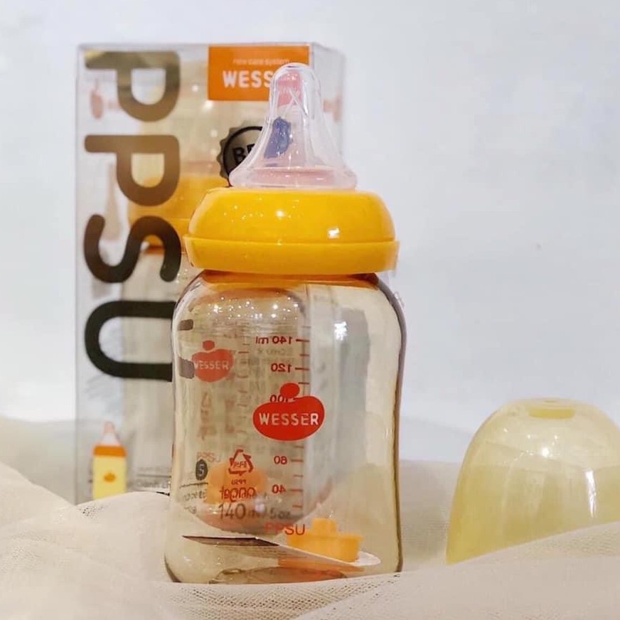 Bình sữa cho bé PPSU Wesser Cổ Hẹp Mẫu Mới 2020