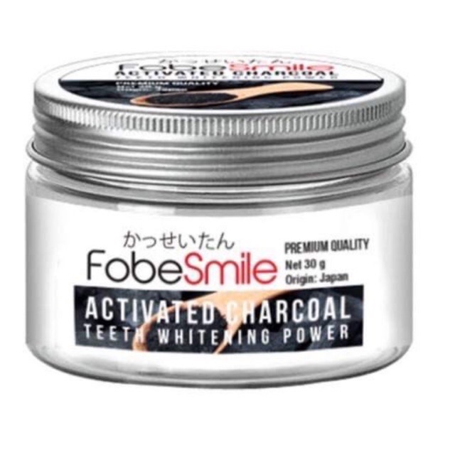 Bột than hoạt tính trắng răng đẹp da Fobesmile 30g