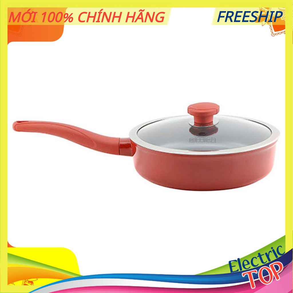 Chảo chống dính ELMICH cao cấp có vung kính, đáy từ-Vitaplus Fiore 24cm-EL0350