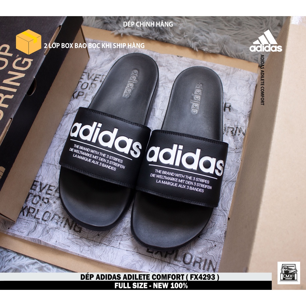 [ HÀNG CHÍNH HÃNG ] Dép Adidas Adilete Comfort Logo ( FX4293 ) - REAL AUTHENTIC 100%