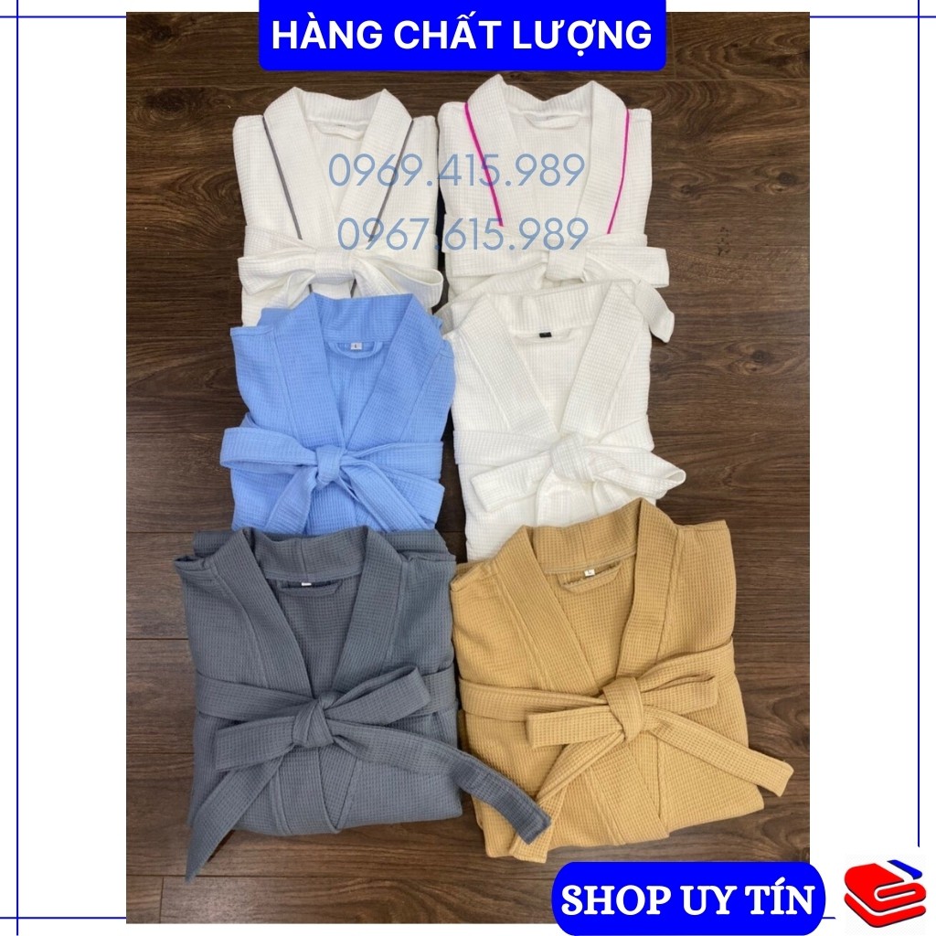 [Hàng VNXK] Áo choàng tắm khách sạn cao cấp, đủ màu, đủ size, 100% chất cotton tổ ong đẹp