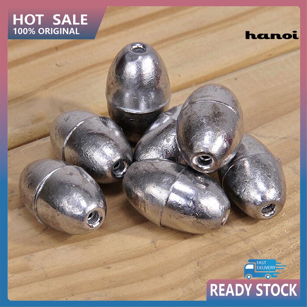 Set 100 chì câu cá hình quả ô liu chống mài mòn siêu bền