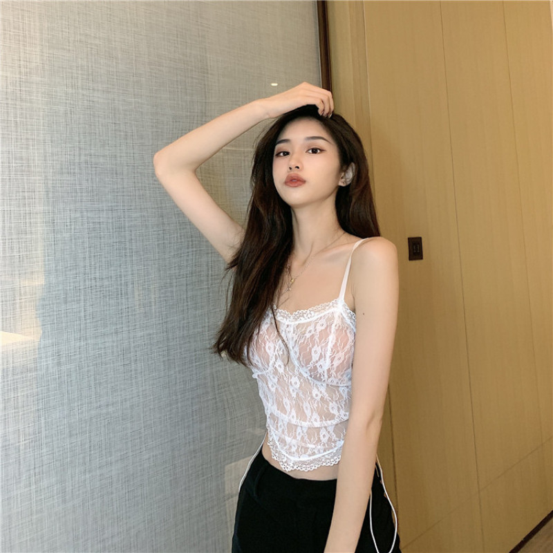 Áo Sát Nách Phối Ren Hoa Thiết Kế Quyến Rũ Hợp Thời Trang