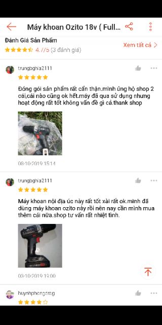 Máy khoan Ozito 18v